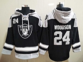 Raiders 24 Charles Woodson Black All Stitched Pullover Hoodie,baseball caps,new era cap wholesale,wholesale hats